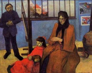 Oil gauguin,paul Painting - The Schuffenecker Family by Gauguin,Paul