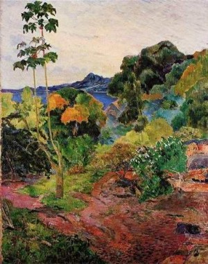 Oil gauguin,paul Painting - Tropical Vegetation by Gauguin,Paul