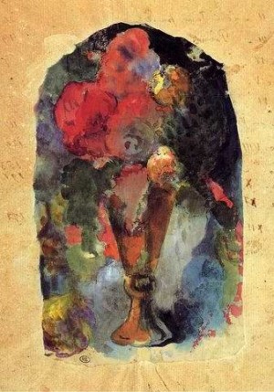 Oil gauguin,paul Painting - Vase Of Flowers (after Delacroix) by Gauguin,Paul