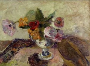 Oil gauguin,paul Painting - Vase Of Flowers by Gauguin,Paul