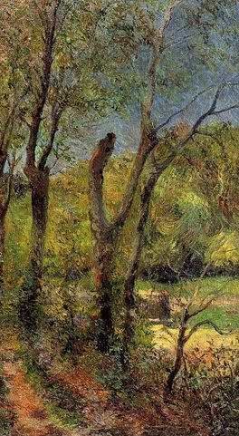 Oil gauguin,paul Painting - Willows by Gauguin,Paul