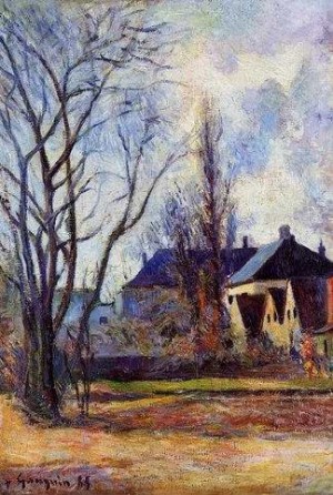 Oil gauguin,paul Painting - Winters End by Gauguin,Paul