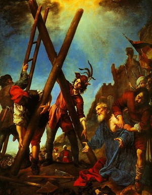 Oil Painting - St Andrwo before the Cross by Dolci, Carlo