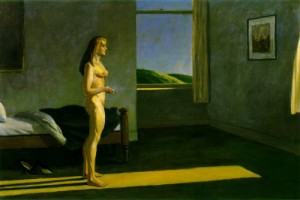 Oil the Painting - A Woman in the Sun    1961 by Hopper,Edward
