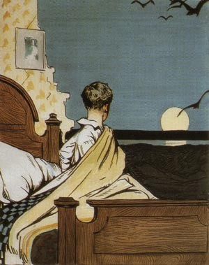  Photograph - Boy and Moon (undated) by Hopper,Edward