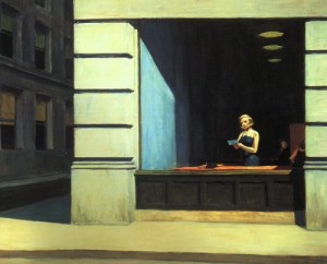 Oil hopper,edward Painting - New York Office, 1962 by Hopper,Edward