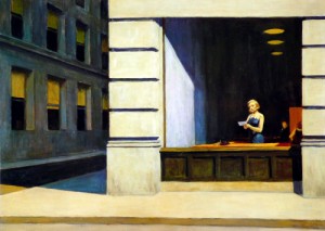 Oil hopper,edward Painting - New York Office by Hopper,Edward