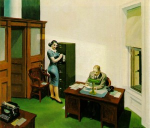 Oil hopper,edward Painting - Office at Night, 1940 by Hopper,Edward