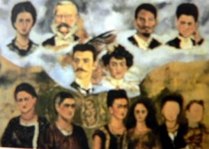 Oil portrait Painting - Portrait of Frida's Family,1950~1954 by Kahlo,Frida