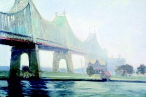 Oil hopper,edward Painting - Queensborough Bridge 1913 by Hopper,Edward