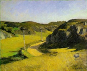 Oil hopper,edward Painting - Road in Maine    1914 by Hopper,Edward