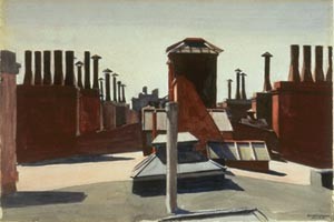 Oil hopper,edward Painting - Roofs, Washington Square, 1926 by Hopper,Edward
