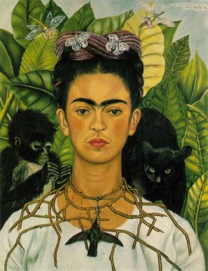 Oil kahlo,frida Painting - Self-Portrait  1940 by Kahlo,Frida