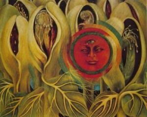 Oil kahlo,frida Painting - Sun and Life,1947 by Kahlo,Frida