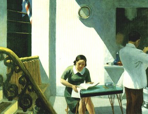 Oil the Painting - The Barber Shop 1931 by Hopper,Edward