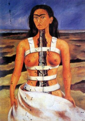 Oil the Painting - The Broken Column,1944 by Kahlo,Frida