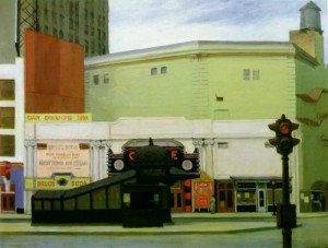 Oil hopper,edward Painting - The Circle Theatre   1936 by Hopper,Edward