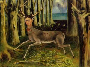 Oil the Painting - The Wounded Deer ,1946 by Kahlo,Frida