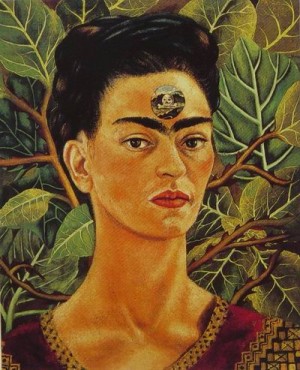 Oil kahlo,frida Painting - Thinking about Death,1943 by Kahlo,Frida