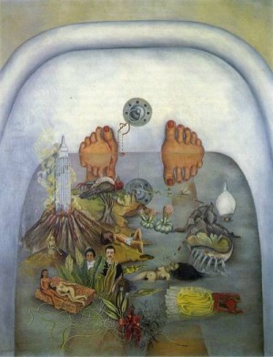 Oil the Painting - What the Water Gave Me  1938 by Kahlo,Frida