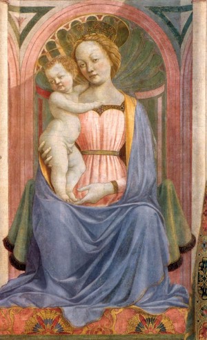 Oil Painting - The Madonna and Child with Saints (detail)    c. 1445 by Domenico Veneziano