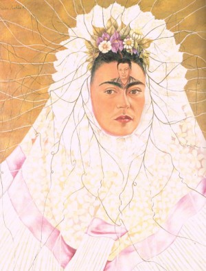 Oil kahlo,frida Painting - Self Portrait as a Tehuana (Diego in My Thoughts) 1943 by Kahlo,Frida