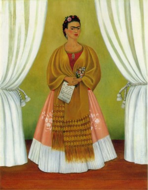 Oil kahlo,frida Painting - Self Portrait (Dedicated to Leon Trotsky)  1937 by Kahlo,Frida