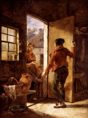 Oil drolling, martin Painting - Alms to the Poor by Drolling, Martin