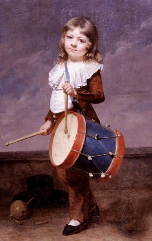 Oil drolling, martin Painting - Portrait of the Artist's Son as a Drummer by Drolling, Martin