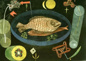 Oil klee,paul Painting - Around the Fish 1926 by Klee,Paul
