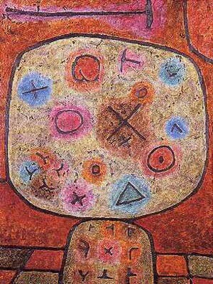 Oil klee,paul Painting - Composition by Klee,Paul