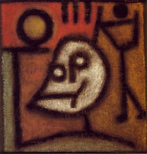 Oil klee,paul Painting - Death and Fire  1940 by Klee,Paul