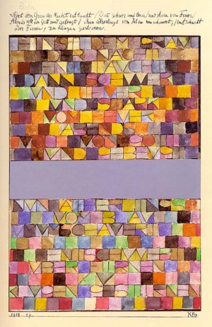 Oil klee,paul Painting - Once Emerged from the Gray of Night, 1918 by Klee,Paul