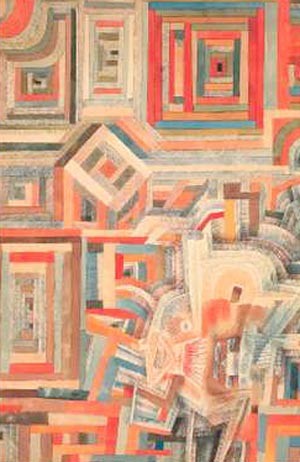 Oil klee,paul Painting - Palace Partially Destroyed by Klee,Paul