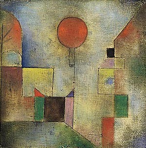 Oil red Painting - Red Balloon 1922 by Klee,Paul