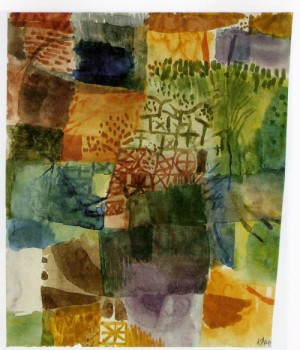 Oil garden Painting - Remembrance of a Garden  1914 by Klee,Paul