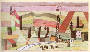 Oil klee,paul Painting - Station L 112 by Klee,Paul
