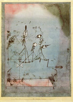 Oil klee,paul Painting - Twittering Machine 1922 by Klee,Paul