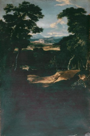 Oil Painting - Landscape with Falls by Dughet, Gaspard