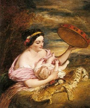 Oil Painting - Mothers Darling by Dughet, Gaspard