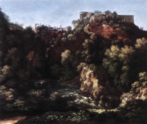 Oil Painting - View of Tivoli by Dughet, Gaspard