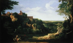 Oil Painting - View of Tivoli with Rome in the Distance by Dughet, Gaspard