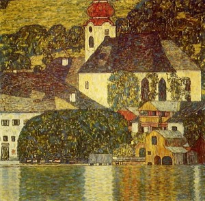 Oil klimt gustav Painting - Church at Unterach by Klimt Gustav