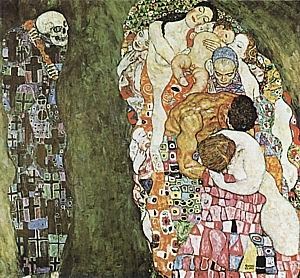 Oil klimt gustav Painting - Death and Life, 1916 by Klimt Gustav