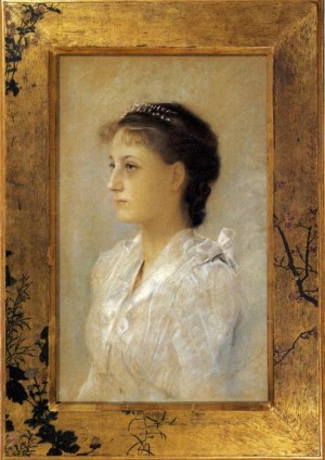 Oil klimt gustav Painting - Emilie Floge, Aged 17. 1891 by Klimt Gustav