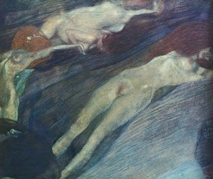 Oil klimt gustav Painting - Moving Water, 1898 by Klimt Gustav