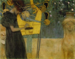 Oil music Painting - Music I  1895 by Klimt Gustav