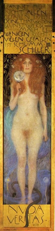 Oil klimt gustav Painting - Nuda Veritas. 1899 by Klimt Gustav