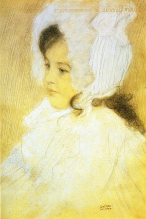 Oil klimt gustav Painting - Portrait of a Girl. 1902 by Klimt Gustav
