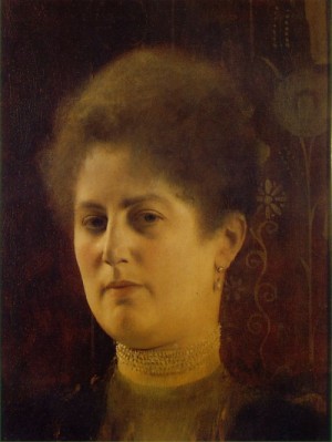 Oil portrait Painting - Portrait of a Lady (Frau Heymann)  c.1894 by Klimt Gustav